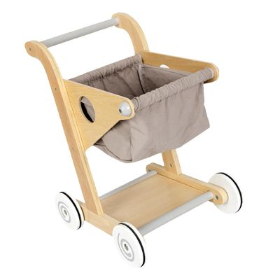PETSOLA Wood Shopping CART Pre-School Young Children Wooden Toy Trolley, 30x34x45cm