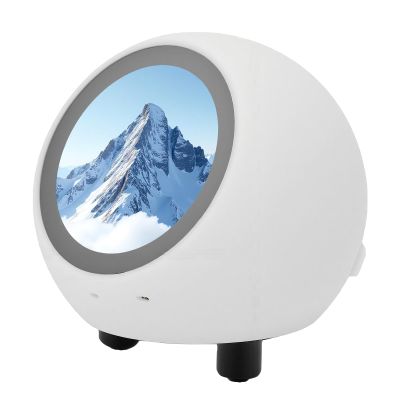 Zunate AI Desk Robot Companion with Voice Assistant, 1.28 Inch Display Smart Talking Toy, WiFi Weather Clock, Bluetooth 5.0 Music Video Player for Kids Adults