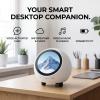 Zunate AI Desk Robot Companion with Voice Assistant, 1.28 Inch Display Smart Talking Toy, WiFi Weather Clock, Bluetooth 5.0 Music Video Player for Kids Adults view 2