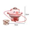 MEYZJRC Walking Tumbler Unicycle Toy Balance Pig Piglet Toy Birthday Gifts Color Recognition Rotating Car Toy Novelty Toy for Children, Pink view 3