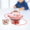 MEYZJRC Walking Tumbler Unicycle Toy Balance Pig Piglet Toy Birthday Gifts Color Recognition Rotating Car Toy Novelty Toy for Children, Pink view 4