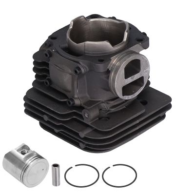 Top End Cylinder Set Piston Gasket Kit 50mm for TS410 TS420, Silicon Aluminum Alloy, Includes Cylinder Piston Pin Clamp Rings Piston Rings