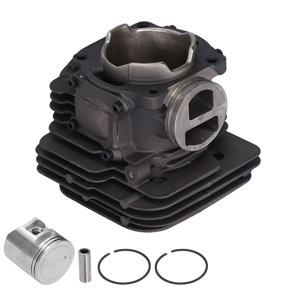 Top End Cylinder Set Piston Gasket Kit 50mm for TS410 TS420, Silicon Aluminum Alloy, Includes Cylinder Piston Pin Clamp Rings Piston Rings