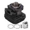 Top End Cylinder Set Piston Gasket Kit 50mm for TS410 TS420, Silicon Aluminum Alloy, Includes Cylinder Piston Pin Clamp Rings Piston Rings view 4