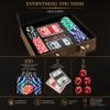 Personalized Engraved Poker Set Gift for Men (Brown Football Texture) view 3