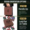 Personalized Engraved Poker Set Gift for Men (Brown Football Texture) view 4