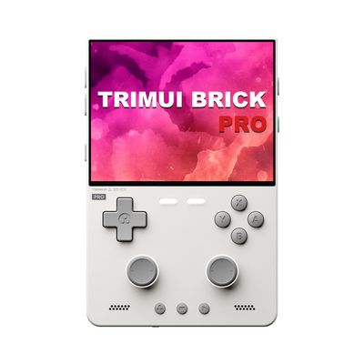 TRIMUI Brick Pro Retro Gaming Handheld, Metal Pocket Console with 3.95-Inch IPS Screen, Rechargeable Portable Gaming Device (White, 256, GB)