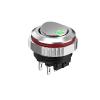 FXPCGZISH 22MM Round Rocker Switch, high Current 16A, 2NO/2NO2NC Optional, Chrome-Plated Button or Oxidized Black Button Optional 5-24V 2 Positions(4pin G(Silver Key),2NO2NC) view 1