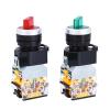 FXPCGZISH LA38-11XD/2 Rotary Push Button Switch with lamp 22MM 2 Position 3 Position Latching LED knob switches Multicolor Optional(White,3P 1NO 1NC -6V) view 4