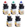 FXPCGZISH LA38-11XD/2 Rotary Push Button Switch with lamp 22MM 2 Position 3 Position Latching LED knob switches Multicolor Optional(Yellow,2P1NO 1NC-24V) view 2