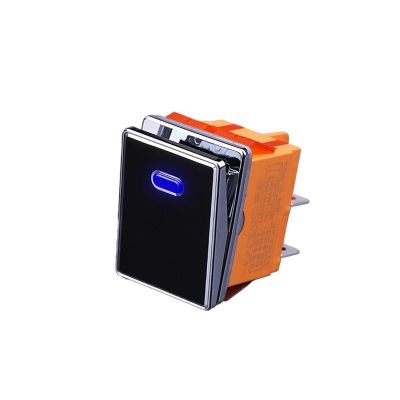 FXPCGZISH 4pin Drawing Process Aluminum Oxidation of Key 16A 250VAC DPDT Aluminum Panel Waterproof Rocker Switch(Blue(Black Panel),9-24V)