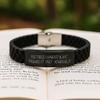 Funny Graduation Gift for Hairstylist, Glide lock Clasp Bracelet from Friends, Retired Hairstylist Figure It Out Yourself view 2
