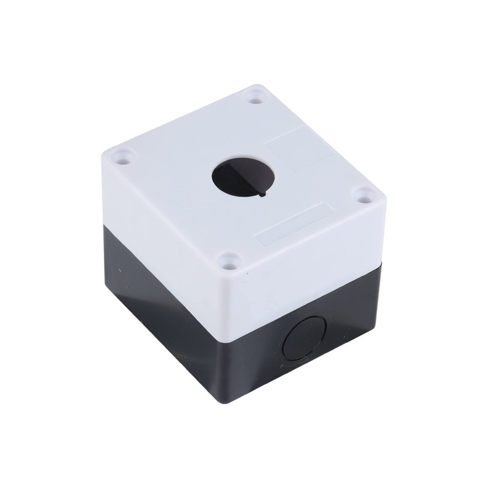 FXPCGZISH Waterproof Button Box Switch Control Box 123 Hole Industrial Switch Indicator Box Emergency Stop Push Button Switch Box 22mm(1 Hole)