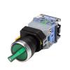 FXPCGZISH 22mm LA38 Illuminated Pushbutton Switch Self-Locking Reset Flat Switch 24 220V Red Green Start Mushroom Knob with Light Self-Locking(Light 3 position-01,380V) view 1