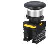FXPCGZISH Mushroom Button Switch Waterproof Latching Momentary Self Reset Locking Panelboard Power Start Switch Red Green 10A 1NO1NC 22mm(Black,1NO1NC) view 1
