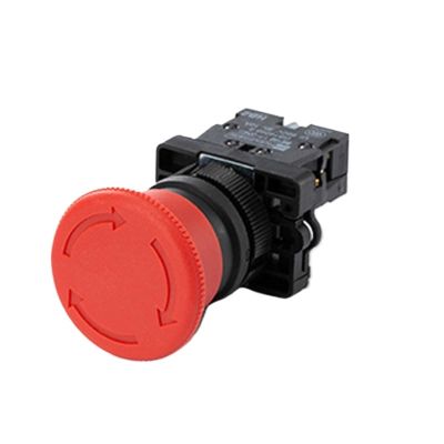 FXPCGZISH 22mm XB2-EA Push Button Switch Start/Stop Black/White Arrow 10A/415V Self-Reset/Momentary Symbol Button Switch(Stop 1)