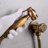 iumLeap Handheld Bidet Sprayer for Toilet, Antique Brass Cloth Diaper Sprayer Kit Wall Mounted Bidet Sprayer Set Single Handle Toilet Bidet Sprayer Kit with 150Cm Shower Hose, Type a view 3
