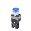 FXPCGZISH 22MM Waterproof Illuminated Push Button Switch momentary Switch with Integral LED NB5 XB5 AW33B1C 22mm Spring Knob Switch(Blue,220V) view 1
