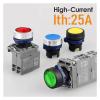 FXPCGZISH Button Switch Control Start Stop Self Reset No Lamp Normally Open Normally Closed Screw Pin Connection Without Lamp Momentary(A-Black,1NO1NC) view 2