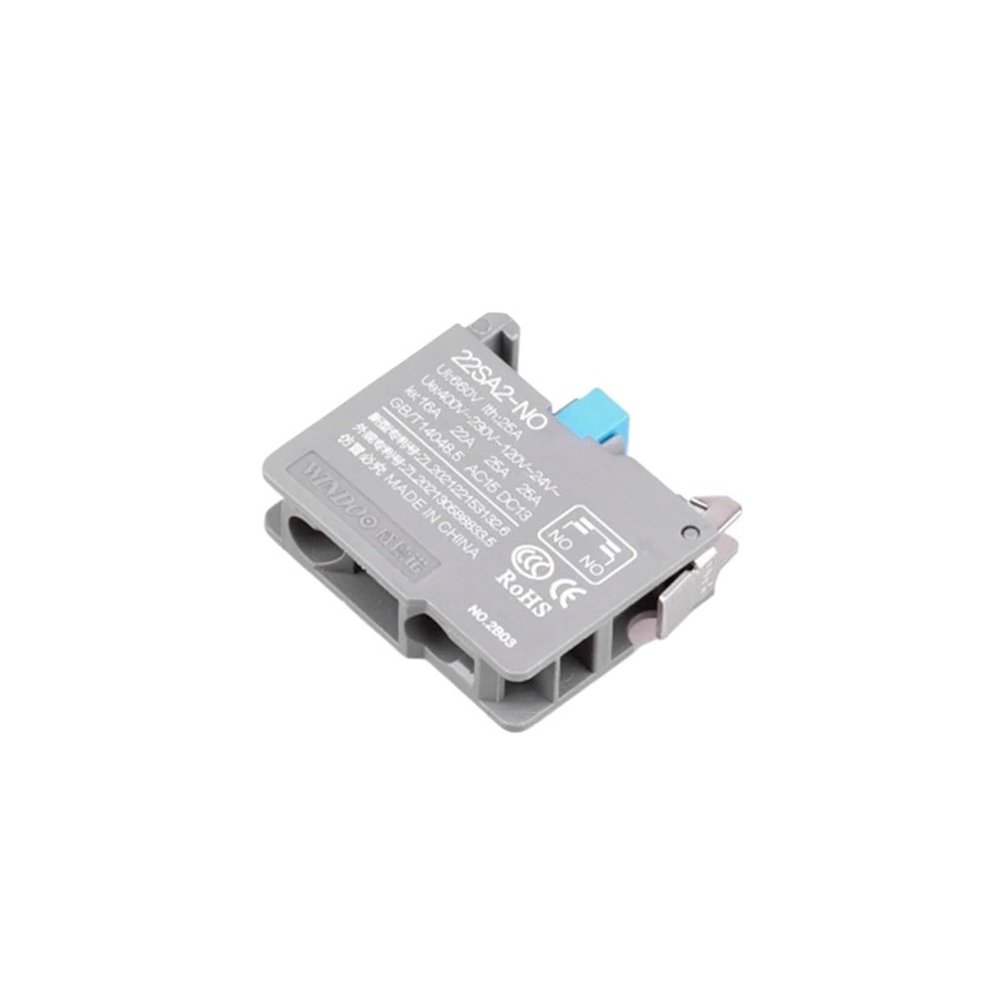 FXPCGZISH Button Switch Control Start Stop Self Reset No Lamp Normally Open Normally Closed Screw Pin Connection Without Lamp Momentary(1no,2NO)