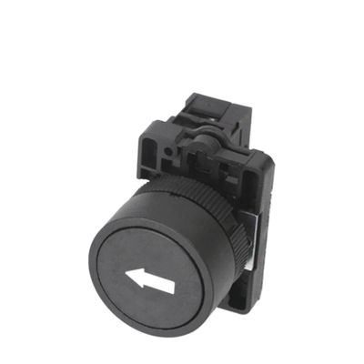 FXPCGZISH 22mm XB2-EA Push Button Switch Start/Stop Black/White Arrow 10A/415V Self-Reset/Momentary Symbol Button Switch(NC)