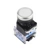 FXPCGZISH 1PCS Push Button Switch LA38-11BN LA38-11BNZS NO/NC Momentary/Latching 22mm 4 Screws Round Panel Cutout 2 Position Knob Switch (Color : White, Size : Self-Locking) view 1