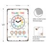 Funny Vintage Telling Time Educational Clock 8x12 Inch Retro Wall Art For Kids Learning Classroom Farmhouse Bathroom Man Cave Garage Aluminum Metal Sign view 3