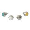 FXPCGZISH Metal Button Switch 12mm Waterproof Small-Sized Round Miniature Reset Momentary Spherical Ball Circle Head Switching 1NO Screw(Black) view 3