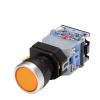 FXPCGZISH 22mm LA38 Illuminated Pushbutton Switch Self-Locking Reset Flat Switch 24 220V Red Green Start Mushroom Knob with Light Self-Locking(with Light (Yellow),380V) view 1