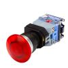 FXPCGZISH 22mm LA38 Illuminated Pushbutton Switch Self-Locking Reset Flat Switch 24 220V Red Green Start Mushroom Knob with Light Self-Locking(with Light (red)-01,220V) view 1