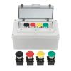 FXPCGZISH Mushroom Button Switch Waterproof Latching Momentary Self Reset Locking Panelboard Power Start Switch Red Green 10A 1NO1NC 22mm(Blue,1NC) view 3