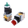 FXPCGZISH LA38-11XD/2 Rotary Push Button Switch with lamp 22MM 2 Position 3 Position Latching LED knob switches Multicolor Optional(Red,3P 1NO 1NC-380V) view 3