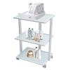 3-Tier Stand Tray Trolley,Treatment Beauty Storage Rolling Trolley Cart with Wheels,Spa Salon Storage Equipment Organizer for Bathroom, Laundry, Bedroom, Load-Bearing 330lbs view 1