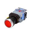 FXPCGZISH 22mm LA38 Illuminated Pushbutton Switch Self-Locking Reset Flat Switch 24 220V Red Green Start Mushroom Knob with Light Self-Locking(with Light (red),6V) view 1