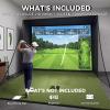 10 x 8 Ft Complete Golf Simulator Enclosure Package, Golf Simulator Enclosure with HD Impact Sim Screen, Blackout Cage Enclosure & Shank Nets, Golf Simulator for Indoor, Garage Use view 4