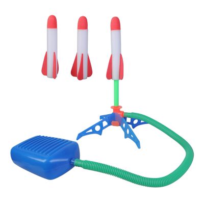 Mjaie Air Rockets Foot Pump Toy Sport Game Jump Stamp Outdoor Playset Toy Pressed Rockets