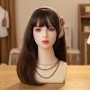 Qianly Mannequin Head Cosplay Mannequin Head with Shoulders Sturdy for Jewelers view 3