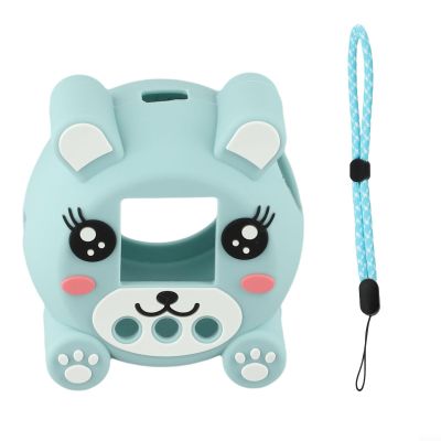 Shophubio Silicone Protective Case for Punirunes Interactive Digital Toy, Soft Skin Cover with Precise Cutouts, Shockproof Guard Shell, Pink and Blue(Blue)
