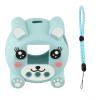 Shophubio Silicone Protective Case for Punirunes Interactive Digital Toy, Soft Skin Cover with Precise Cutouts, Shockproof Guard Shell, Pink and Blue(Blue) view 1