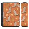 Vdsrup Seat Belt Covers 2 Pack Cowboy Boots Stars Car Seat Strap Covers Super Soft Car Seat Neck Cover for Boys Girls Adults Babies M view 2