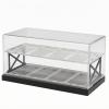 Wmqbjta Children Parking Garage Scale Model Miniature Toy Parking Lot Acrylic Dust Cover Two-Level Parking Garage Resin Suitable for Collection Shelf Cabinet Desk 20cmx10cmx10cm view 1