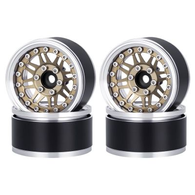 4Pcs 1.9 Aluminum Beadlock Wheel Rims Adjustable Offset 12mm Hex