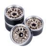 4Pcs 1.9 Aluminum Beadlock Wheel Rims Adjustable Offset 12mm Hex view 2