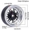 4Pcs 1.9 Aluminum Beadlock Wheel Rims Adjustable Offset 12mm Hex view 3
