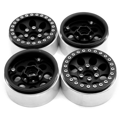 for Axial for SCX10 for Wraith for TRX4 for TRX6 CC01 F350 D90 90034 1/10 4Pcs Aluminum 1.9" Beadlock Wheel Rim Hub RC Crawler Car Rims