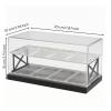 JunZheHub Children Parking Garage Model Diorama Display Two-Level Miniature Resin Acrylic Compact Box Suitable for Office Shelf Collection Cabinet Desk Decor 20cmx10cmx10cm view 2
