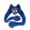 Halloween Wolf Skull Mask,Faux Fur Werewolf Barbarian Mask (Blue) view 1