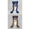 Halloween Wolf Skull Mask,Faux Fur Werewolf Barbarian Mask (Blue) view 3