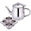 Portable 330ml Stainless Steel Long Spout Kids Tea Set with Filter Screen & 4 70ml Cups for Children Camping Home view 2