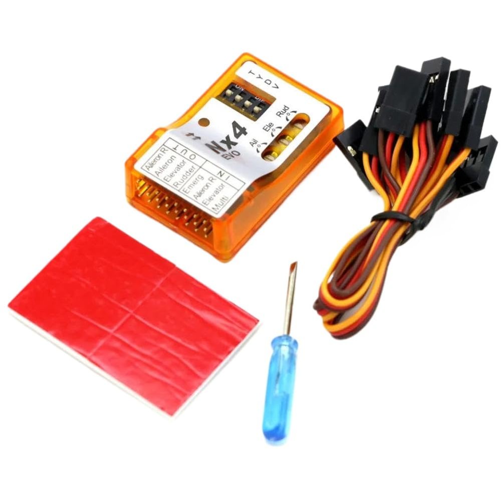 Flight Controller Gyroscope Compatible with ZMR NX4 PRO EVO Fixed-Wing Aircraft Support Rate Hold Gyro Off Mode(NX4 EVO)